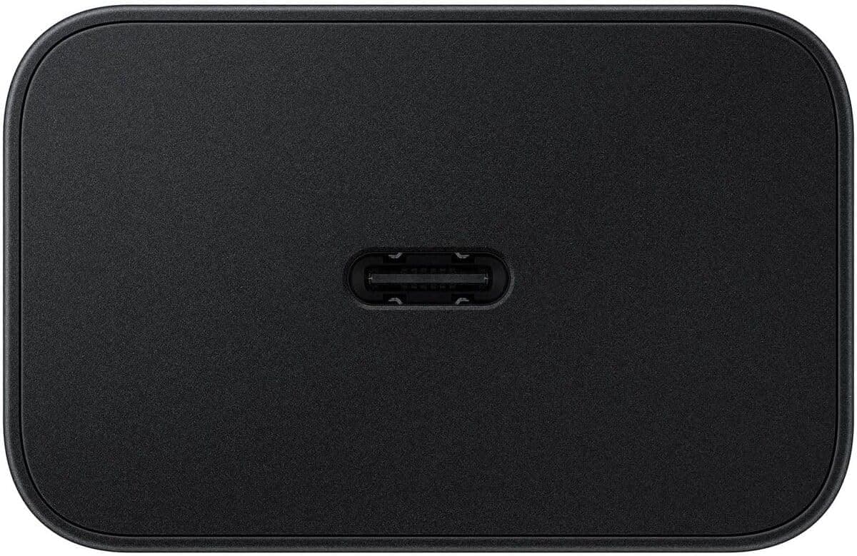 Samsung Compact Charger, 45W with Double-Ended Type-C Cable, 1.8m Length - Black