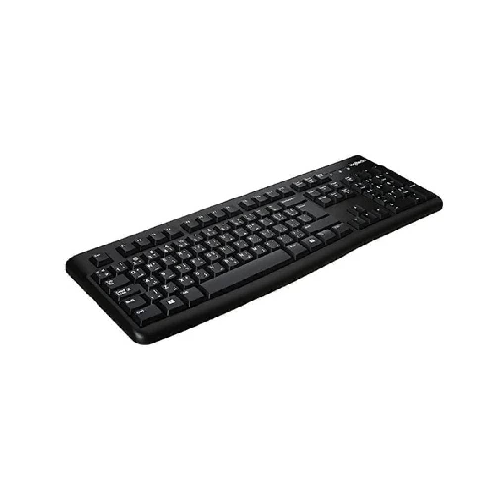 Logitech K120 Wired Keyboard, Arabic Layout, USB – Comfortable & Durable Typing - Black