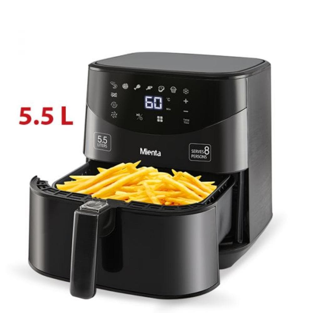 Mienta Air Fryer, 1700 Watt, 5.5 Liters, Digital, AF47234A - Black