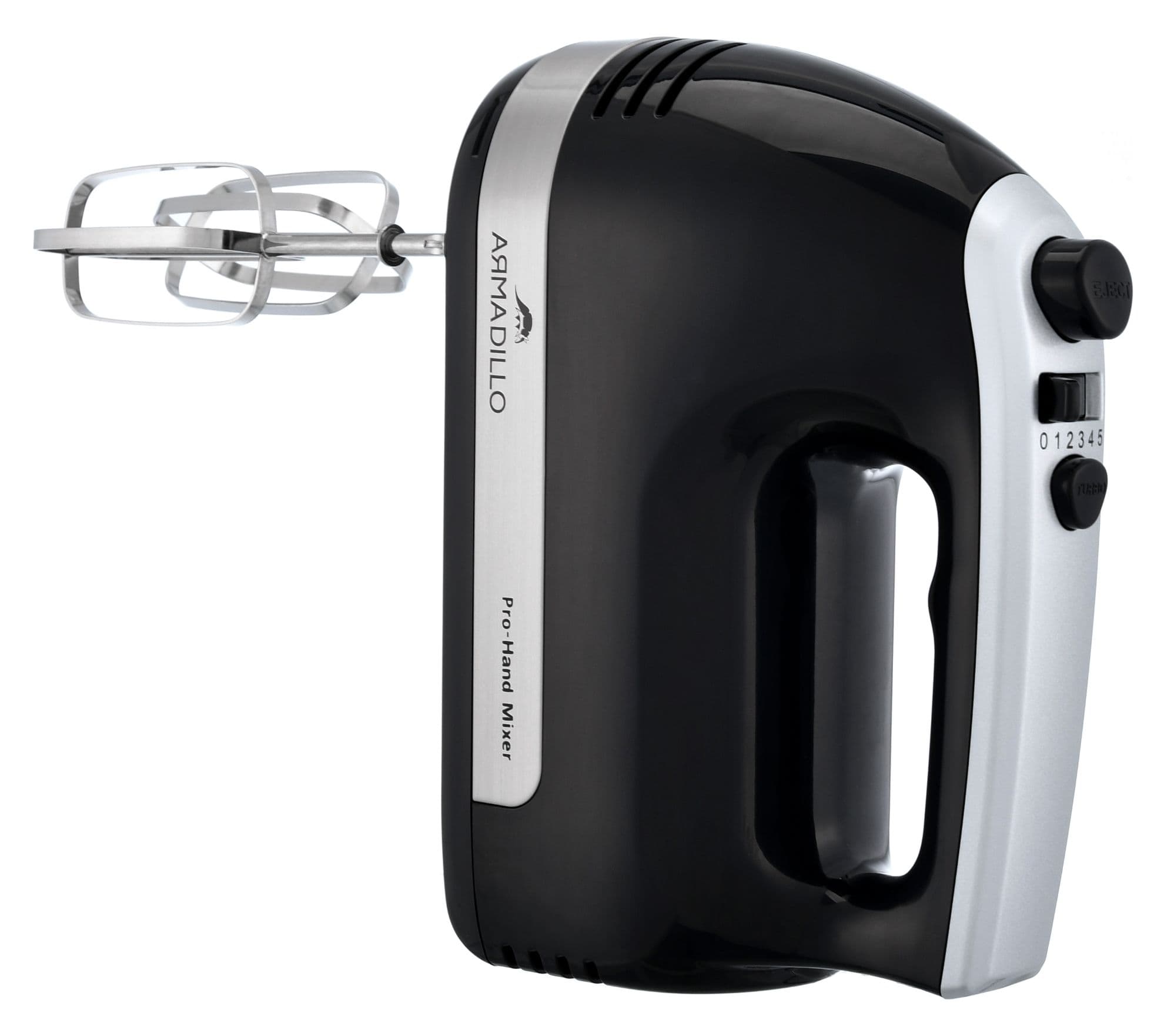 Armadillo Hand Mixer, 500 Watt, 5 Speeds, Black - ARM-SDA-HMIX-BK-006