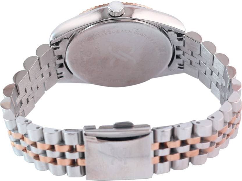 Daniel Klein Casual Analog Watch for Women, Stainless Steel Strap - Silver Gold, DK.1.13039-6
