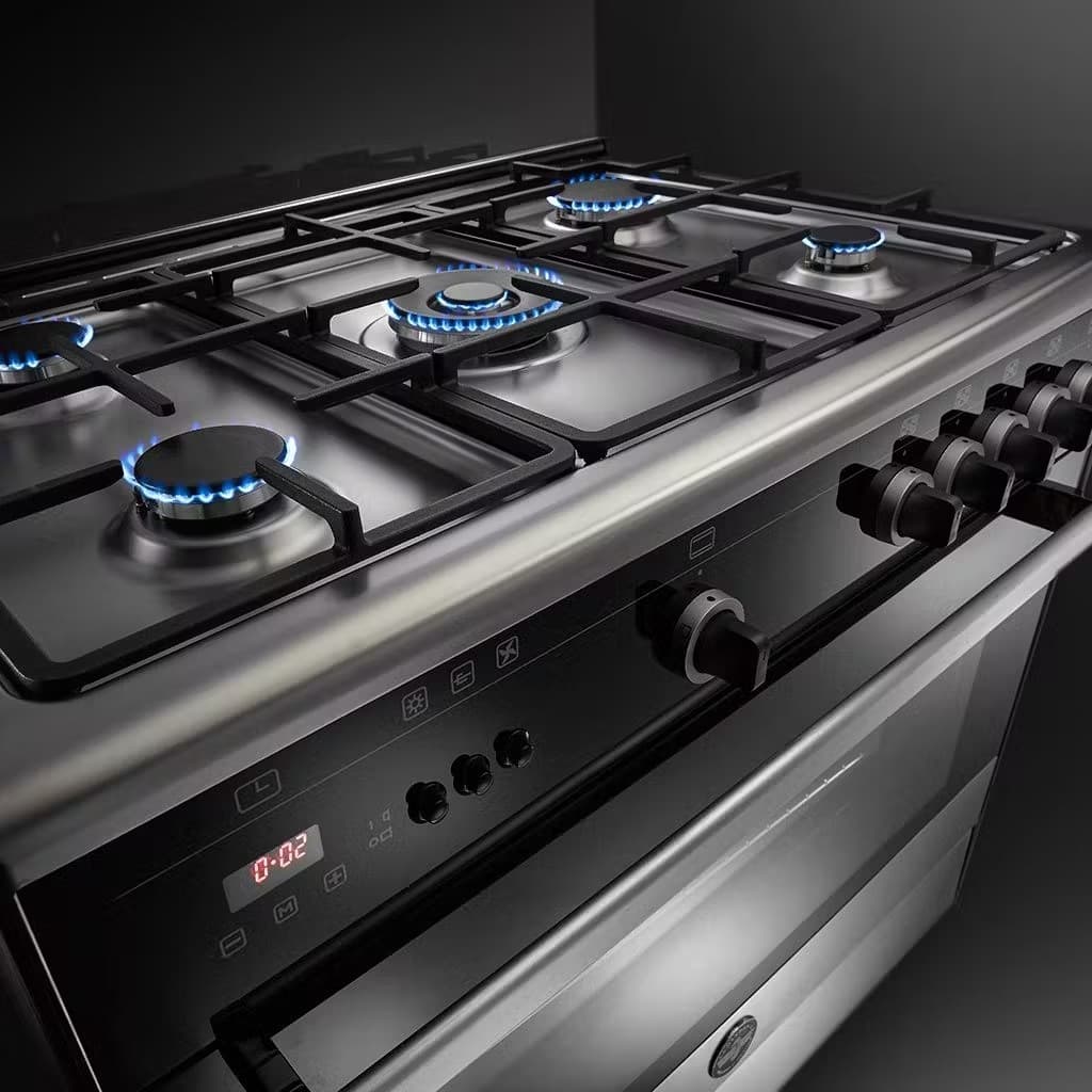 La Germania Gas stove, 5 Burners, 60 x 90 cm - Black, 9M10G4A1X4AWW