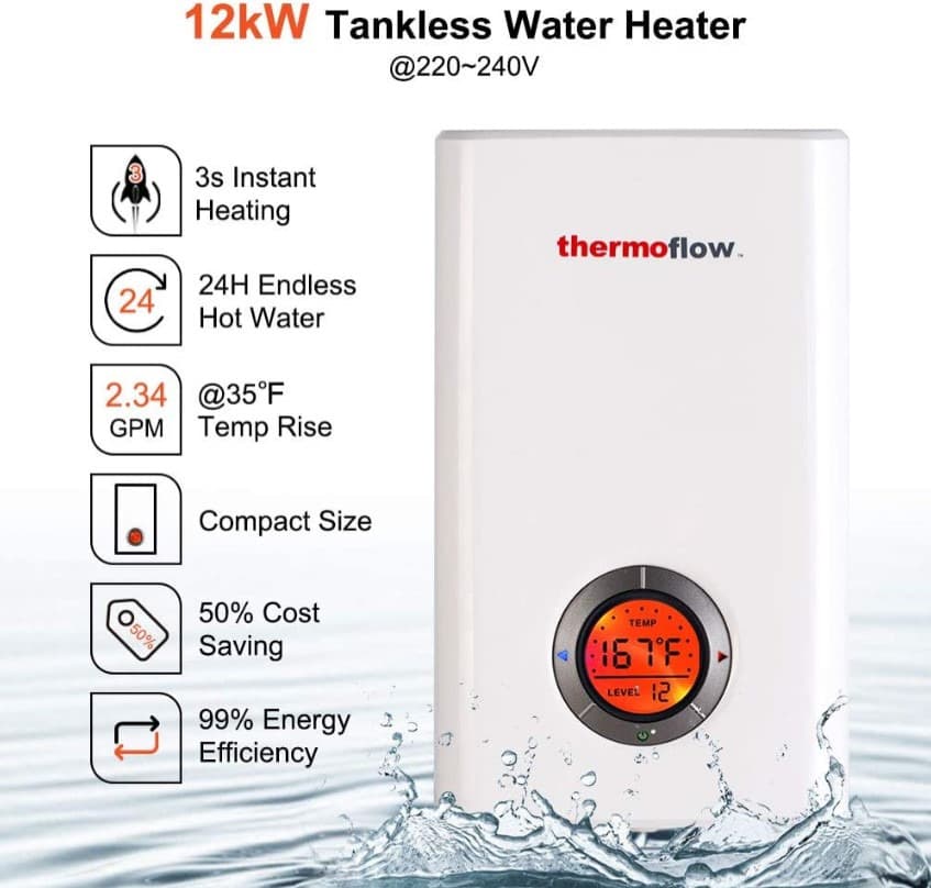 Thermoflow Instant Water Heater 12 KW -White-ELEX12