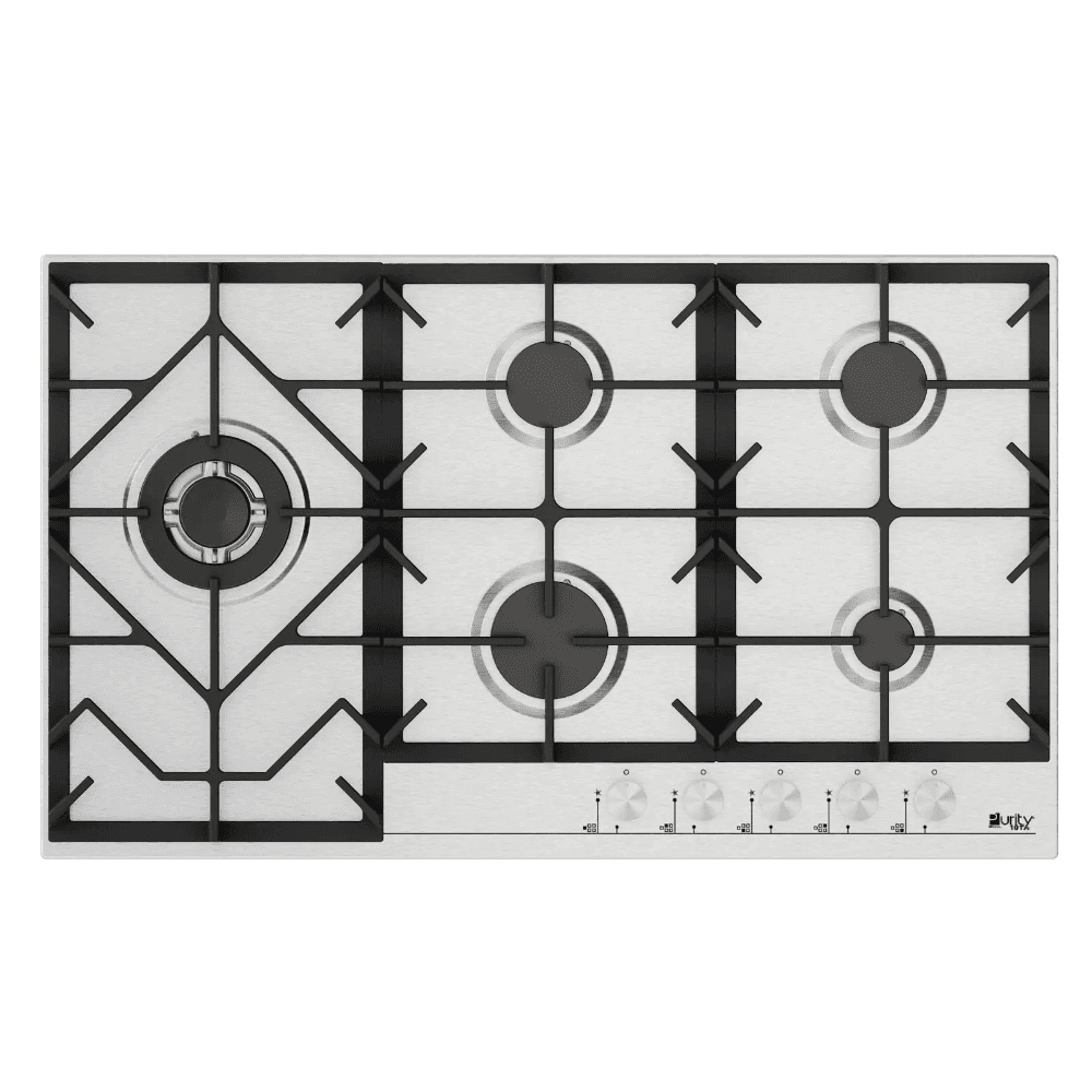 Purity Built-in Gas Cooker, 90 cm, 5 Burners, HPT908S - Silver