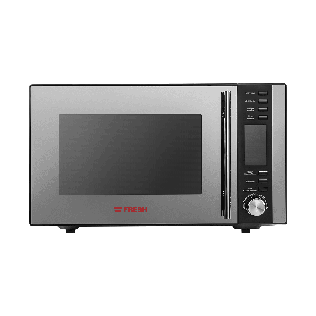 Fresh Microwave, 28 Liters, 900 Watt, Digital, FMW28ECB - Black Silver