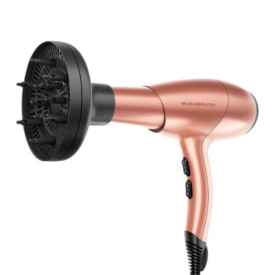 Rush Brush D3 Ultra Hair Dryer, 2400 Watt - Rose Gold