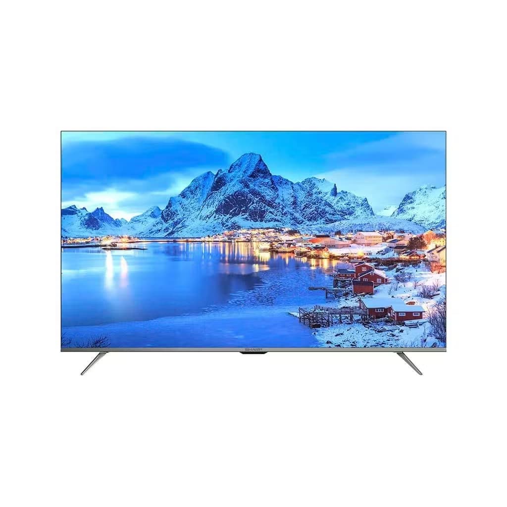 تلفزيون سمارت شارب، 50 بوصة, بدون اطار, 4K ,LED, مزود برسيفر داخلي - فضي، 4T-C50DL6EX