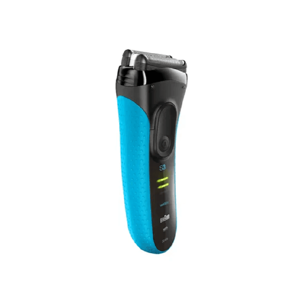 Braun Series 3 ProSkin Rechargeable Wet and Dry Foil Shaver With Built-in Trimmer - Black Blue