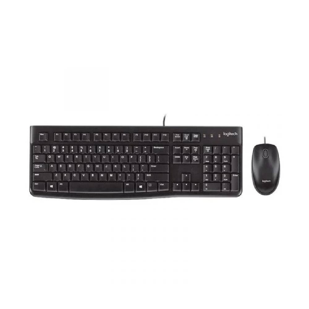 Logitech MK120 Wired Keyboard with Mouse Combo Arabic layout - Black