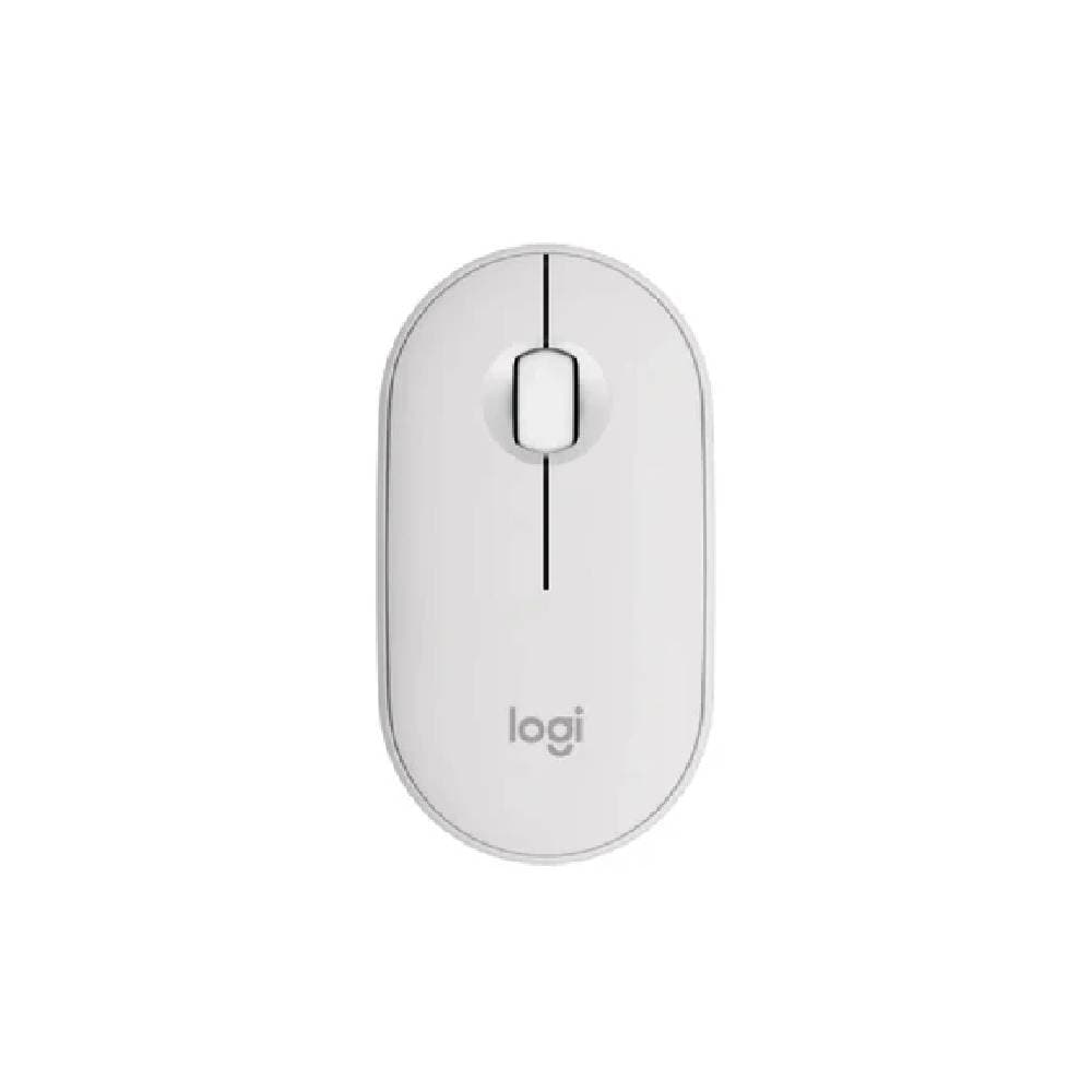 Logitech Pebble2 M350s Modern, Slim and Silent Wireless and Bluetooth Mouse-White