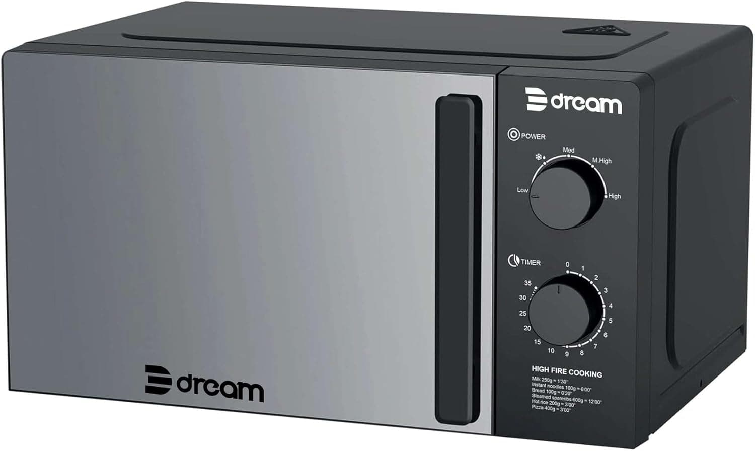Dream Microwave, 20 Liters, 850 Watts - Black, 25001