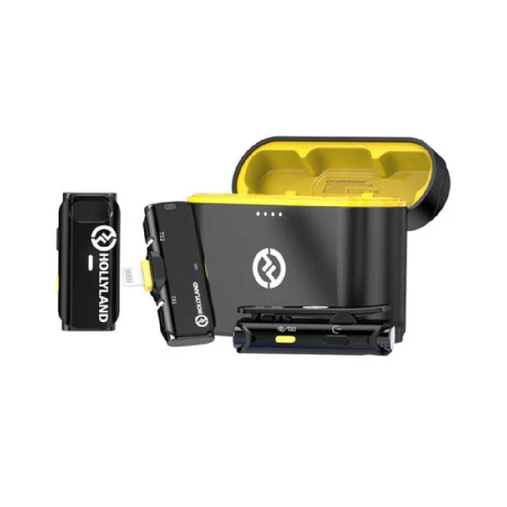 Hollyland Lark C1 DUO 2-Person Wireless Microphone, Lightning Version - Black