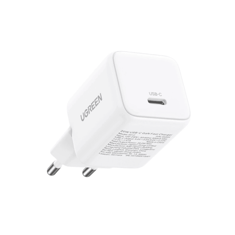 Ugreen Charger home Adapetr 20W USB-C Fast Charger GAN X512 - White