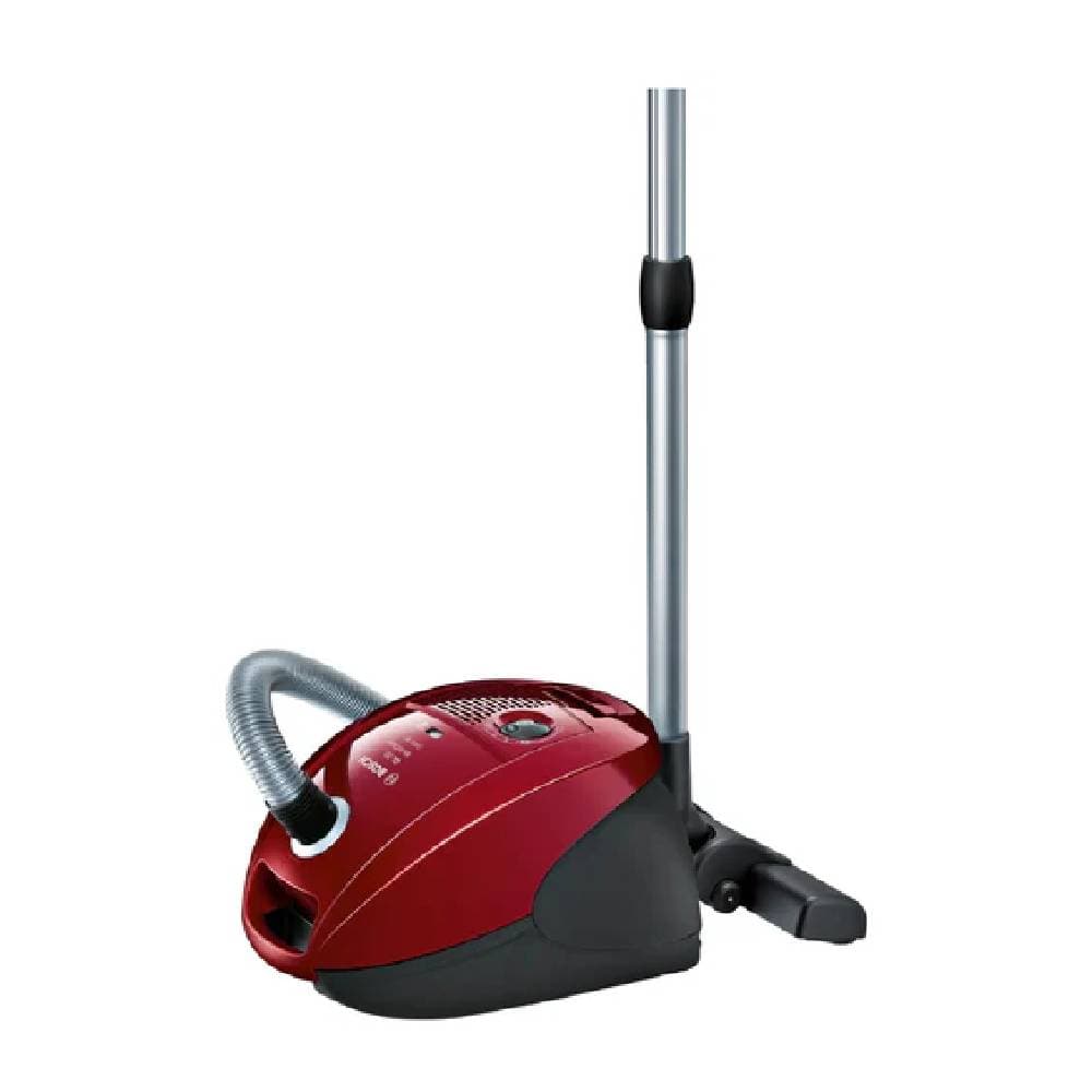 مكنسة كهربائية بوش مع كيس، ٢٤٠٠ واط، أحمر - BSGL3MULT3