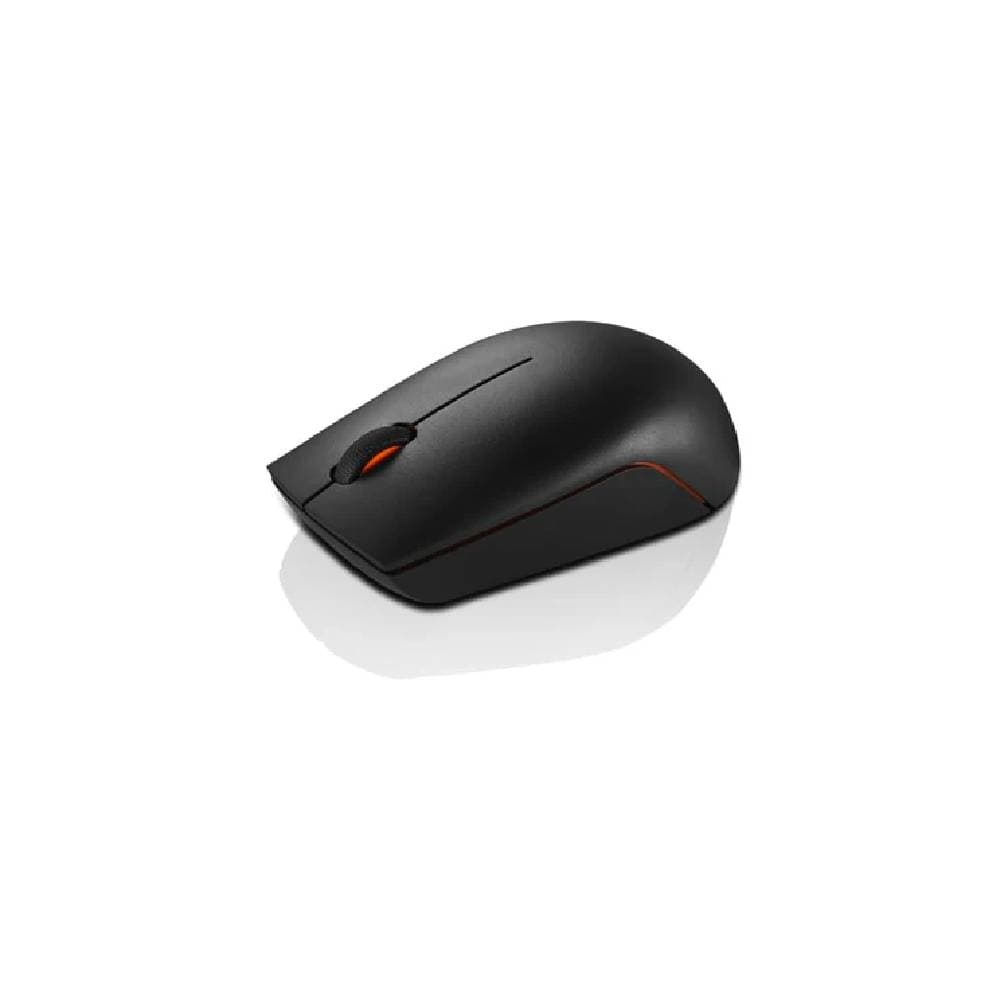 Lenovo 300 Wireless Compact Mouse, Optical sensor with 1000 DPI resolution, Compact and portable design - Black