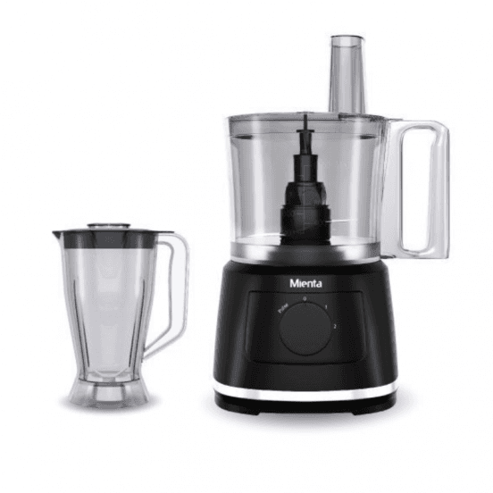 Mienta Mille Food Processor with Attachments , 1000 Watt, FP141535A - Black