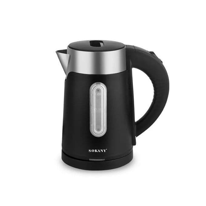 Sokany Electric Water Kettle, 1 Liter, 1200 Watt - Black