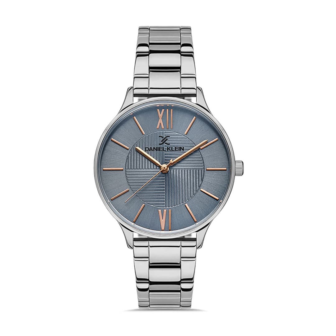 Daniel Klein Analog Dress Watch for Women, Stainless Steel Strap - Silver, DK.1.13243-5