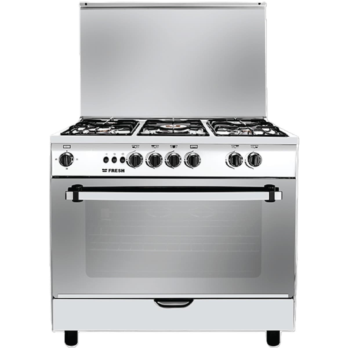 Fresh Jumpo Gas Cooker , 5 Burners , Stainless Steel - 500016272