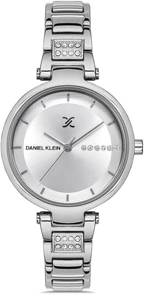 Daniel Klein Analog Casual Watch for Women, Stainless Steel Strap - Silver, DK.1.13206-1
