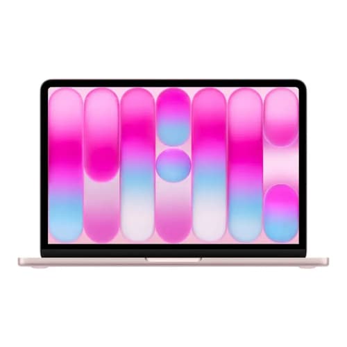 أبل ماك بوك نيو 13، معالج A18 Pro بـ 6 نوى للمُعالج المركزي و 5 نوى لمُعالج الرسوميات، ذاكرة 8 جيجابايت، قرص تخزين 512 جيجابايت SSD، بصمة إصبع - بلاشر/وردي