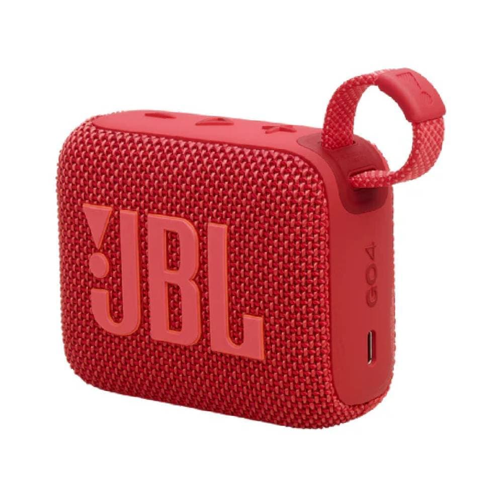 JBL Go 4 Wireless Portable Bluetooth Speaker, Waterproof, Up to 9 Hours - Red