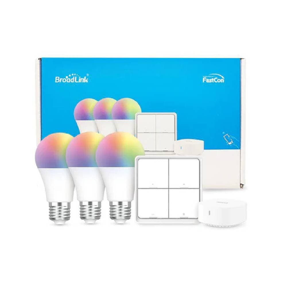 BroadLink Starter Kit, Mini Hub, Scene Switch, Smart Bulb - E27 - White