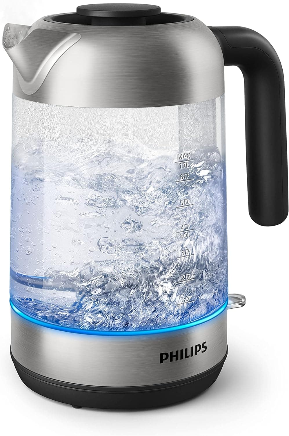 Philips Glass Electric Kettle, 2200W, 1.7L - Silver, HD9339