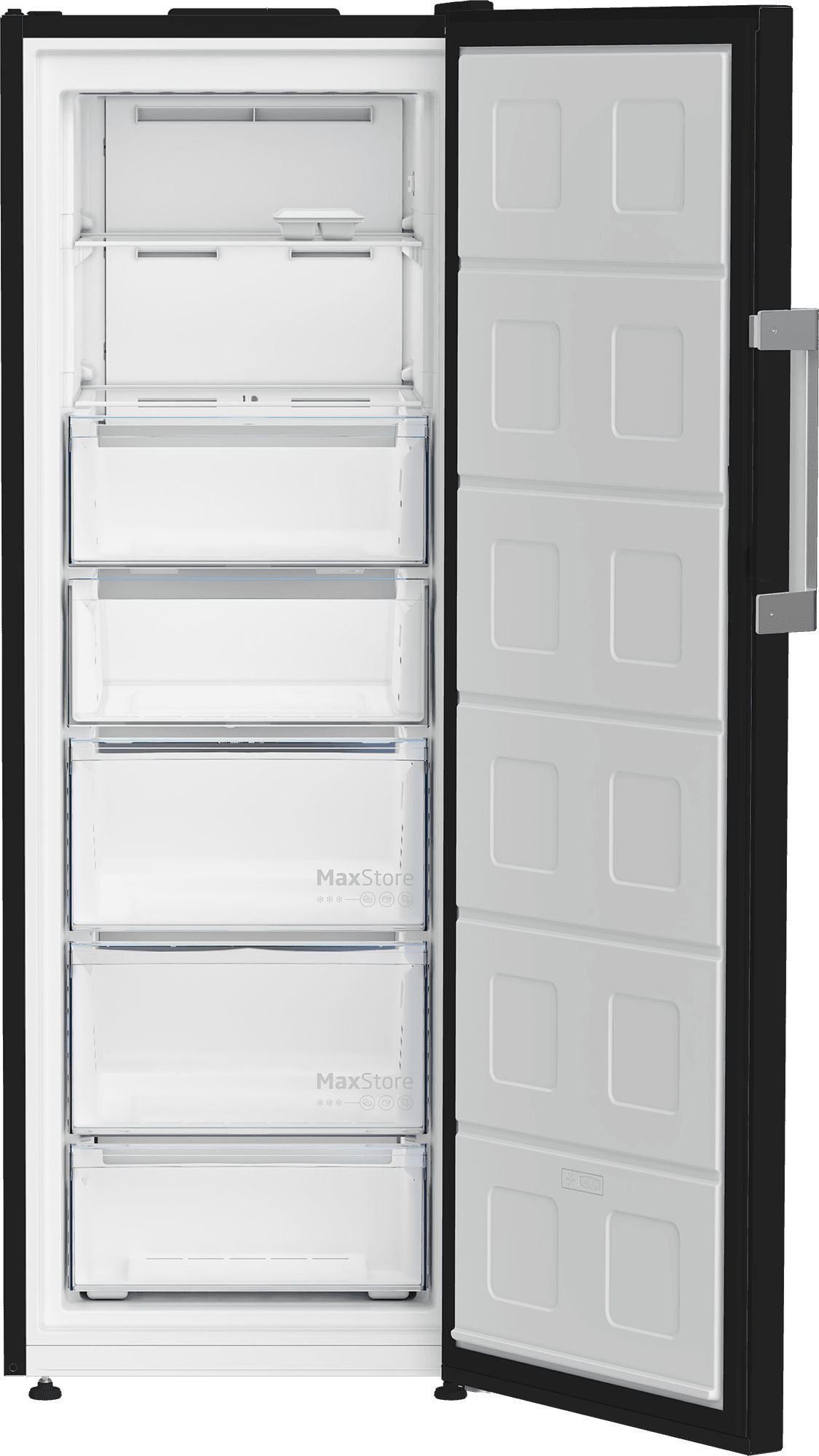 Beko Upright Freezer, 7 Drawers, No Frost, 260 Liters, B3RFNE294XB - Black