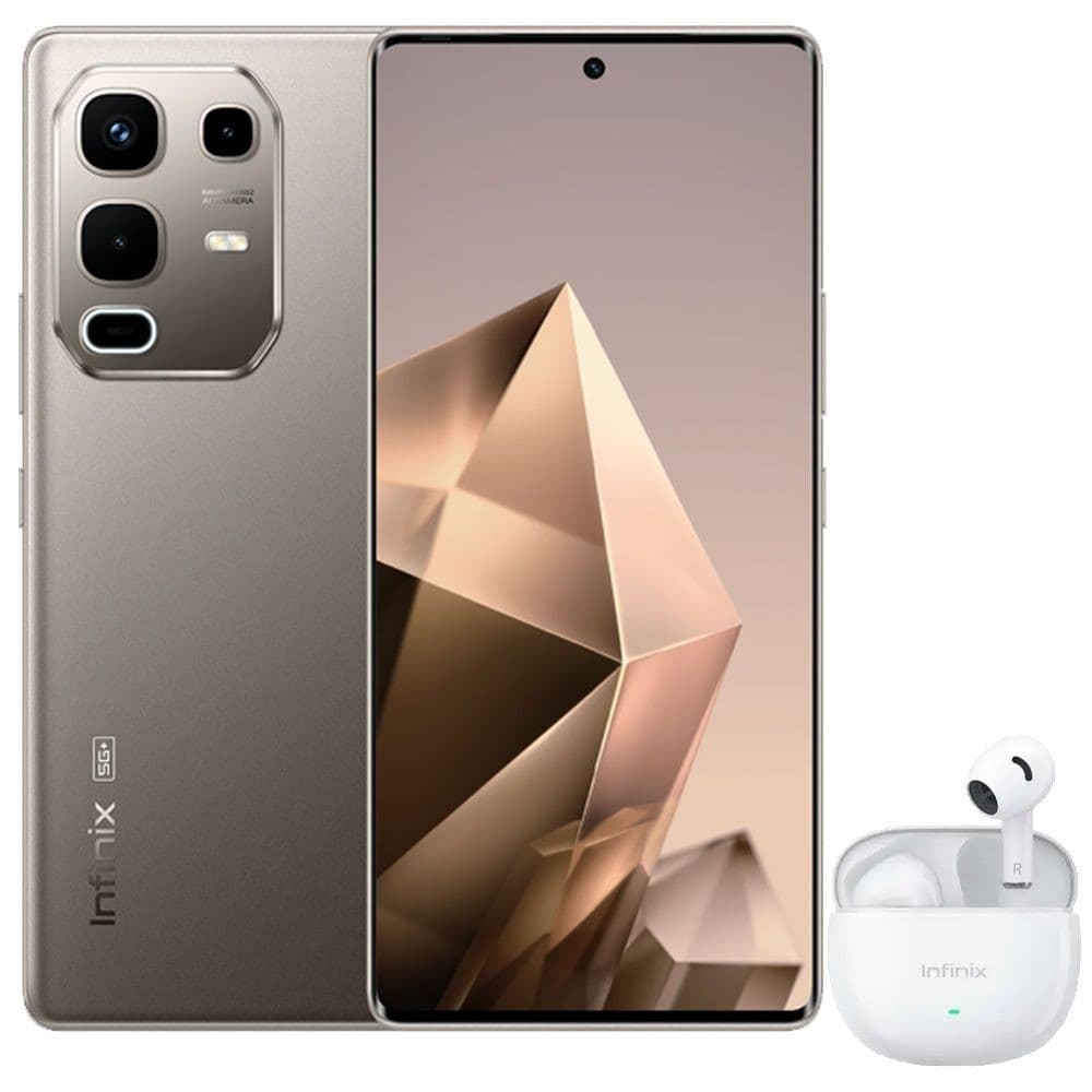 Infinix Note 50s, 256GB, 8GB, 5G, Dual Sim, Titanium Grey + Infinix Buds Lite XE33