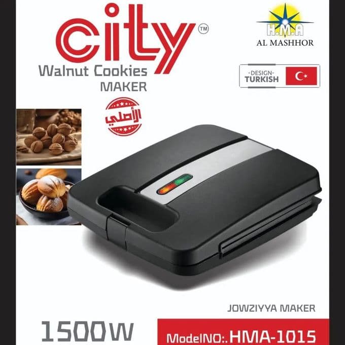 City Electric Walnut Cookie Maker, 1500W, Black