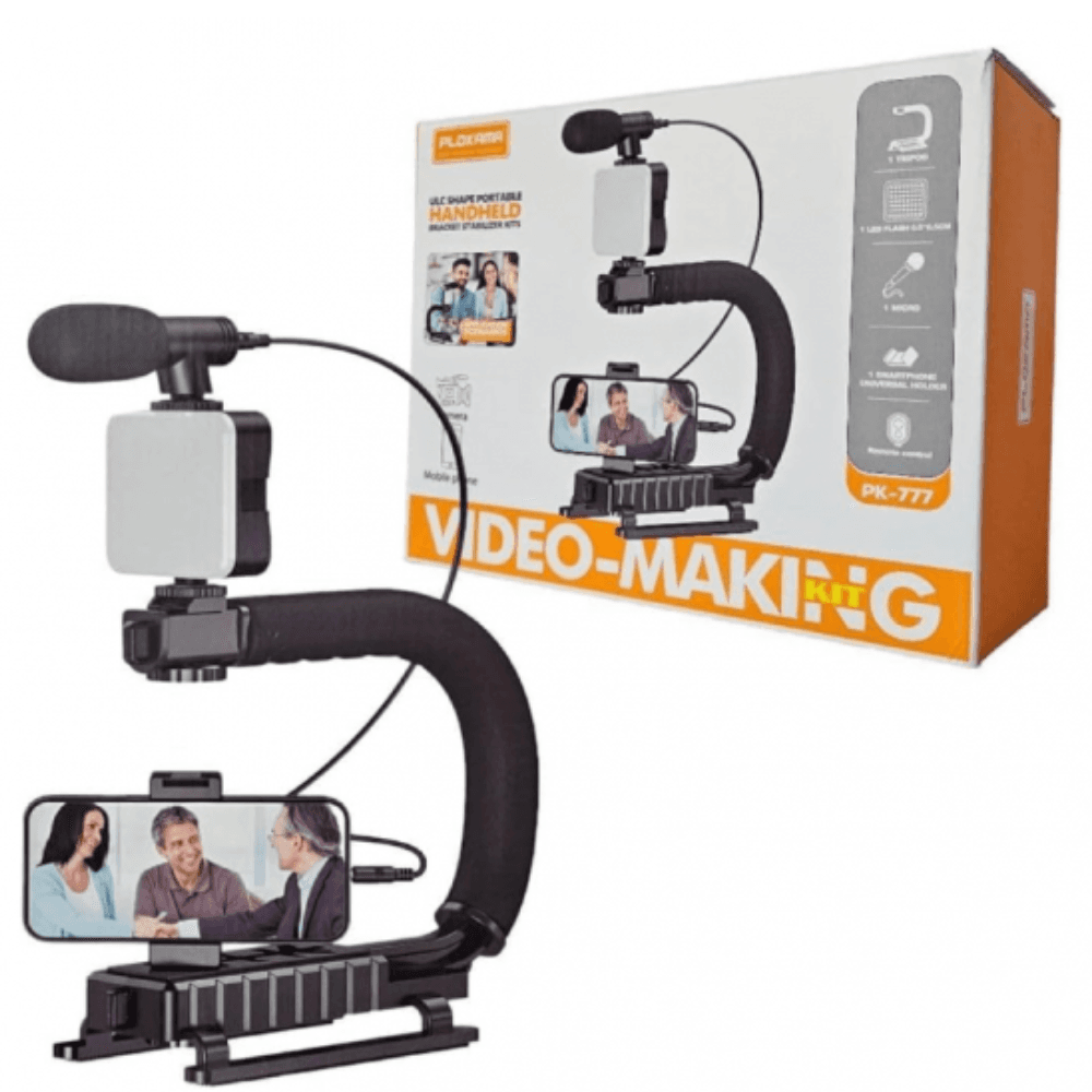 Plokama PK-777 ULC Shape Portable Handheld bracket Stabilizer Video Making Kit - Black