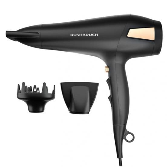 Rush Brush | D2 PRO Hair Dryer, 2500W - Black