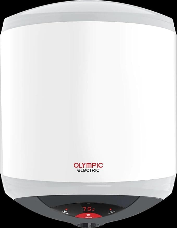 Olympic 945105436 Hero Turbo Digital Electric Water Heater, 30 Liters - White