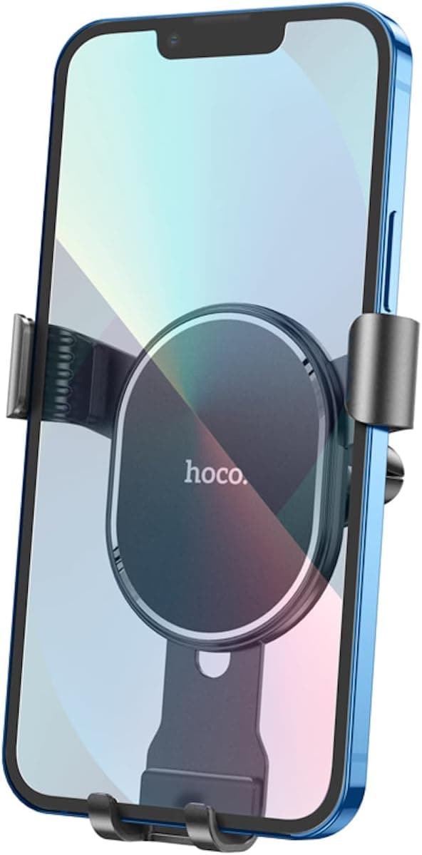 Hoco CA56 Plus Armor Mobile Holder, Metal, Compatible with 3.5-6 Inch Mobile Phone - Silver Black