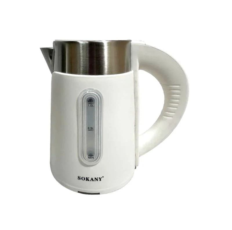 Sokany SK-0808w Electric Water Kettle, 1 Liter, 1200 Watt, White