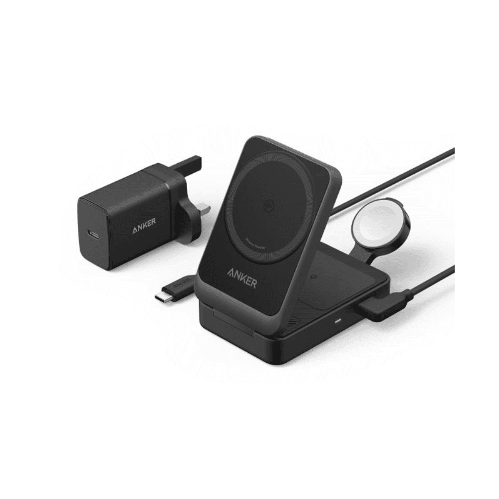 Anker MagGo Wireless Charging Station 15W Foldable 3-in-1 B2557211 – Black
