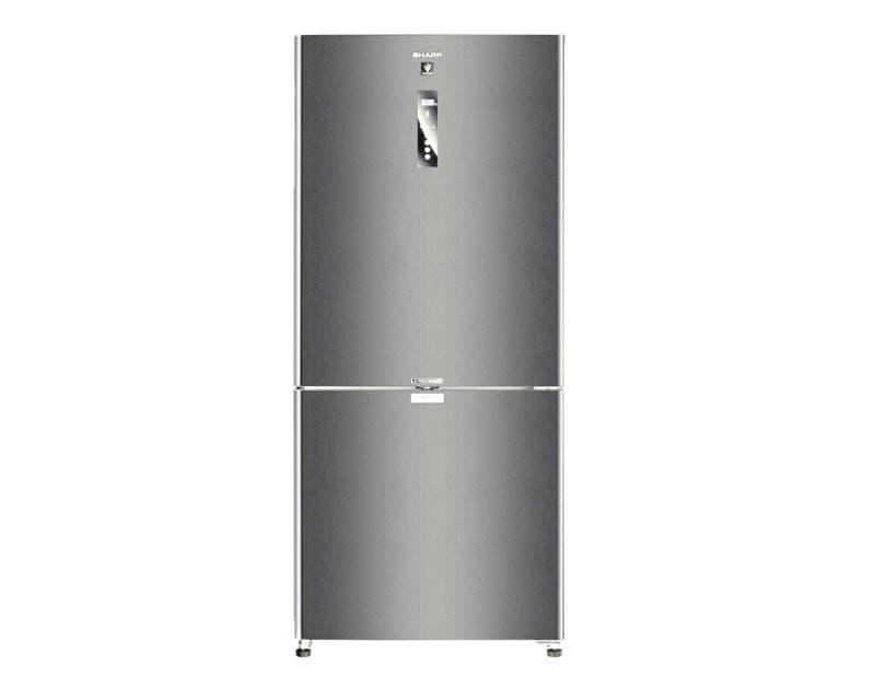 Sharp Inverter Refrigerator, Digital, Bottom Freezer, 558 Liters - Dark Grey, SJ-PV73K-DST