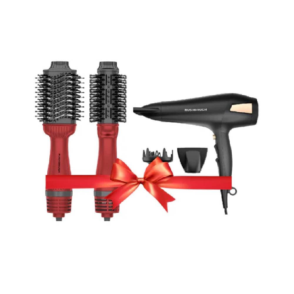 Rush Brush V3 Pro Hair Straightener, 1400W , 3 Speed Settings, 4 Temperature + Rush Brush D2 Pro 2500W Hair Dryer