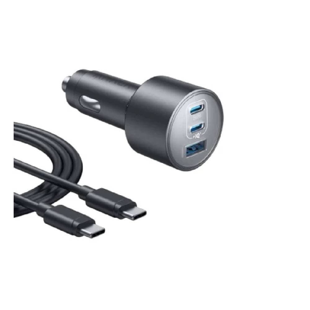شاحن سيارة أنكر نانو بقوة 167.5 واط، 3 منافذ شحن سريع - B2737HA1 - أسود