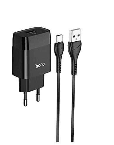 Hoco Wall Charger, USB Type-C, 1m - Black