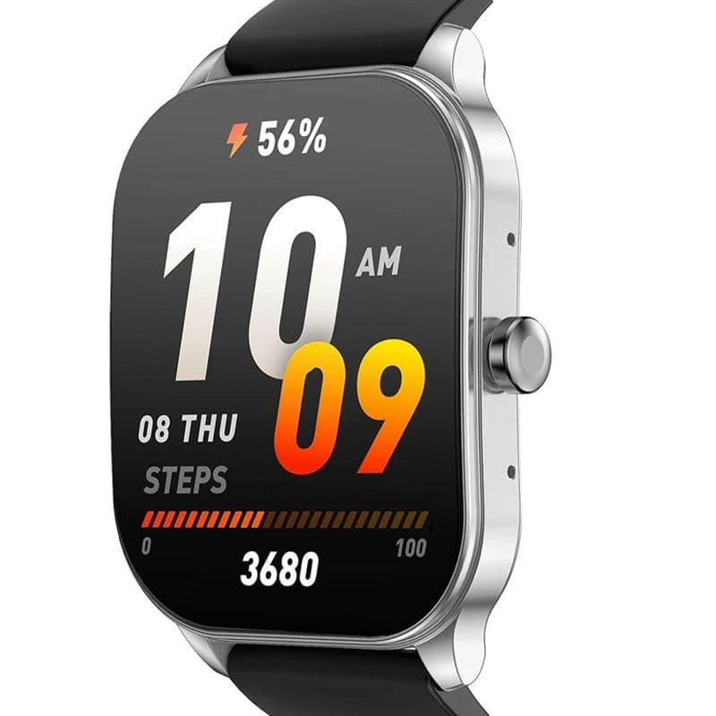 Amazfit POP 3S Smart Watch, 1.9 Inch - Silver