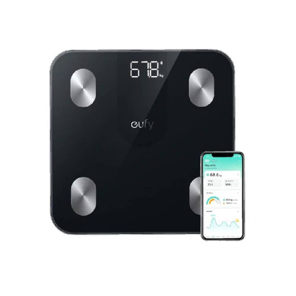 Eufy Smart Scale A1 Compact Digital Scale With Bluetooth, With 12 Measurements - Black