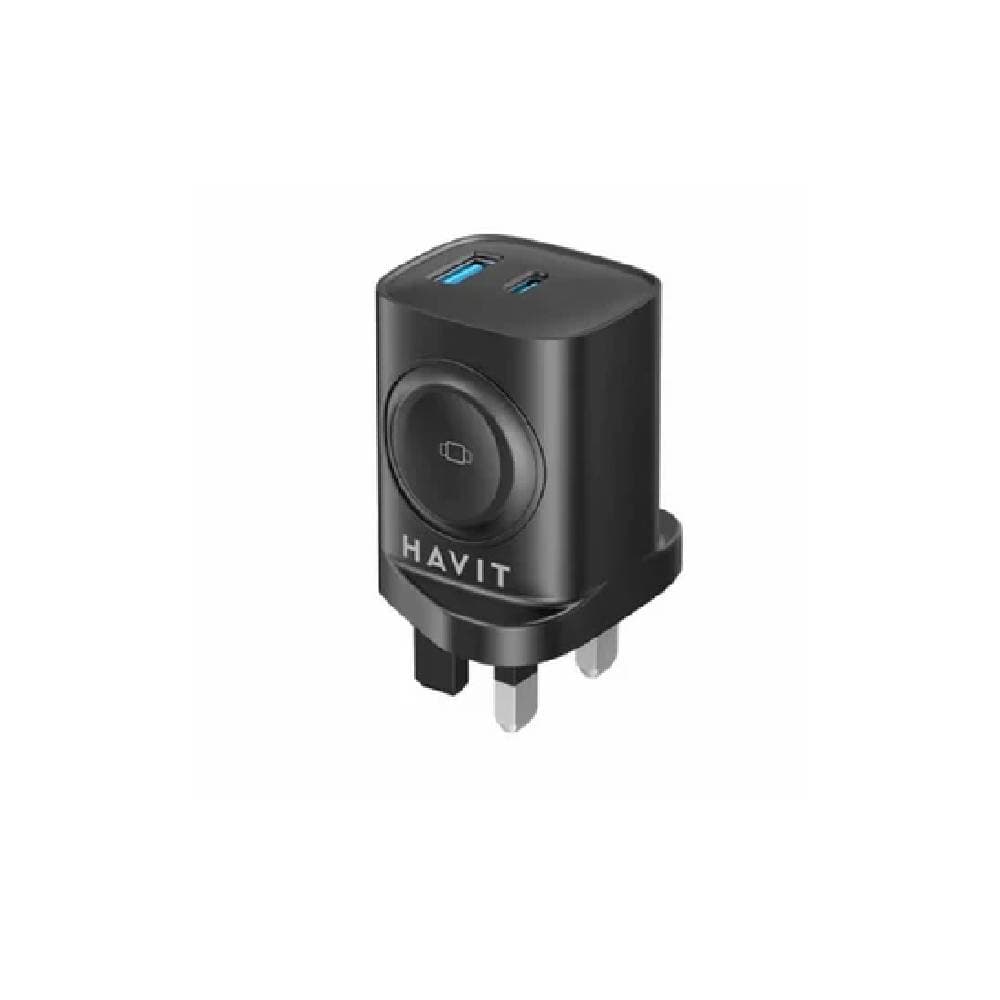 Havit Travel Charger With Watch Charger -22w -Black