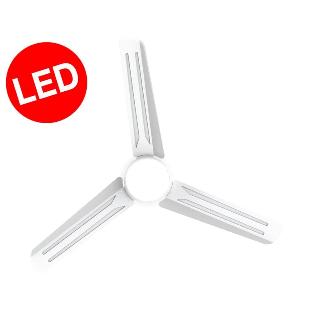 Tornado | Ceiling Fan, 56 Inch, 3 Blades, 5 Speeds, With Led Light - White, Tcf56L