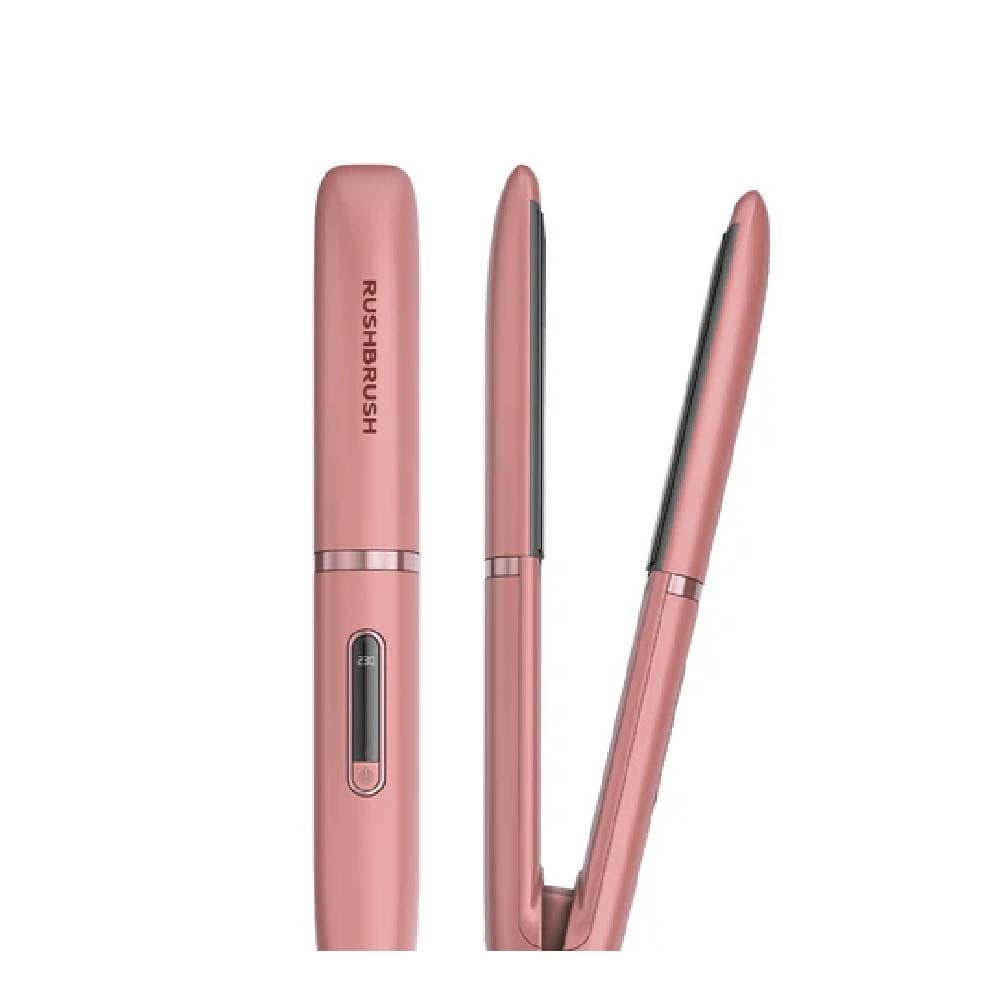 مكواة الشعر راش براش إكس 1 لايت، سخان PTC لتسخين سريع، قفل تلقائي - ذهبي وردي