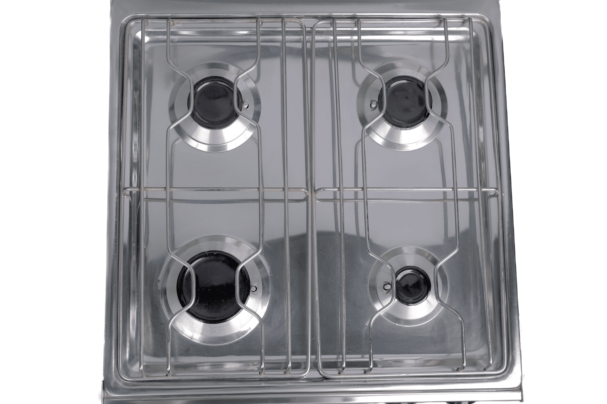 Nour Flat Gas stove, 4 Burners, 60x60, Stainless Steel, Self Ignition - Silver