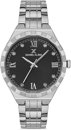 Daniel Klein Dress Watch for Women, Analog, Stainless Band - Silver, DK.1.13256-5