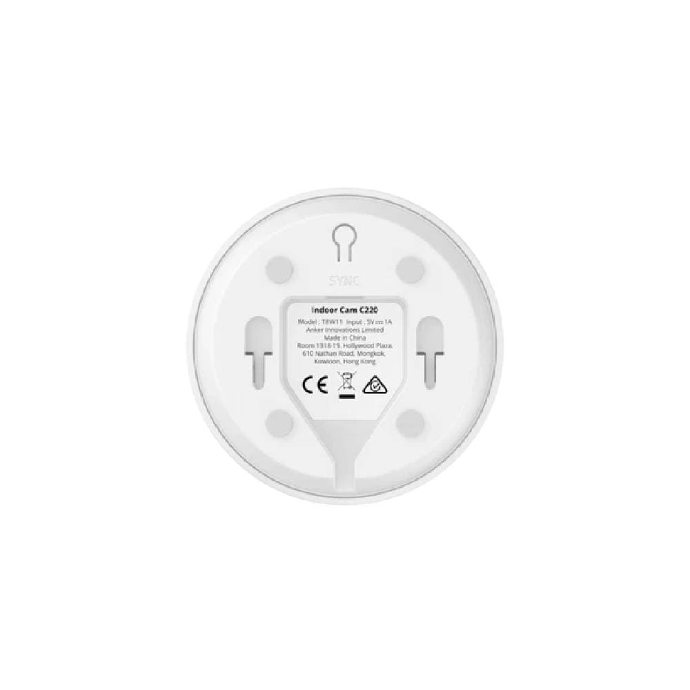 Eufy C220 Pan & Tilt Indoor Security Camera, 2K, Wi-Fi, White - T8W11321