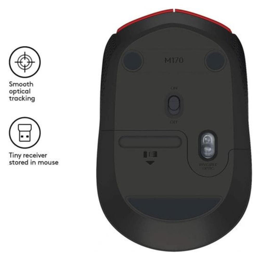 Logitech Wireless Mouse, M171 - Red